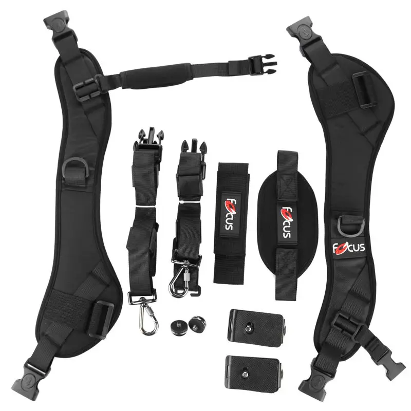 

2018 New Black Professional Quick Rapid Double Dual Shoulder Sling Belt Carry Speed Strap for Camera D3100 D3200 60D 5D2 5D3 5D