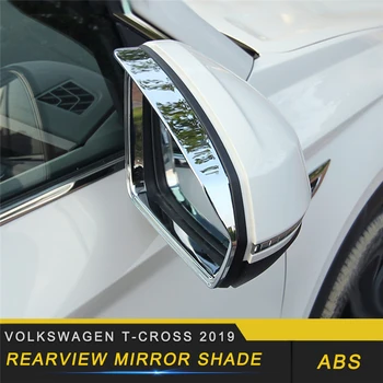 

For Volkswagen T-CROSS 2019 Car Styling Rearview Mirror Rain Protector Shade Cover Frame Sticker Exterior Accessories