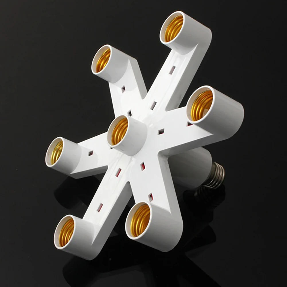 

7 in 1 E27 Base Socket Adapter lamp socket Splitter Light Lamp Bulb Adapter Holder for Home Photo Video Studio