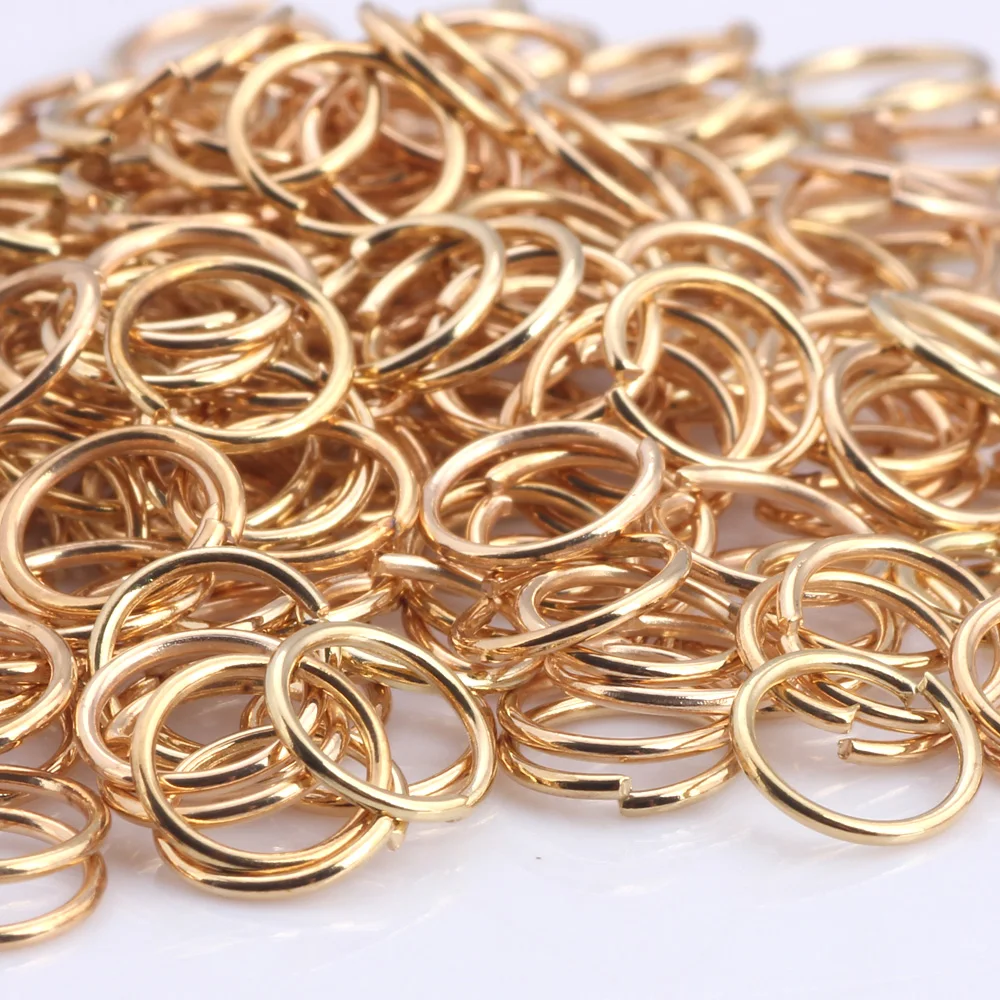 10mm Twisted Etched Gold Jump Rings Round Gold Findings, Gold Supplies,  Link, Ring, Loop 22k Gold Plated 20pcs 