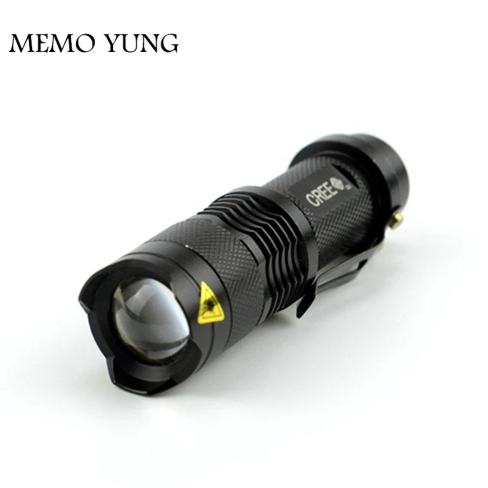 

4 pcs/lot CREE Q5 tactical flashlight 7W high powerful mini zoomable led flashlight 3 modes waterproof torch for camping