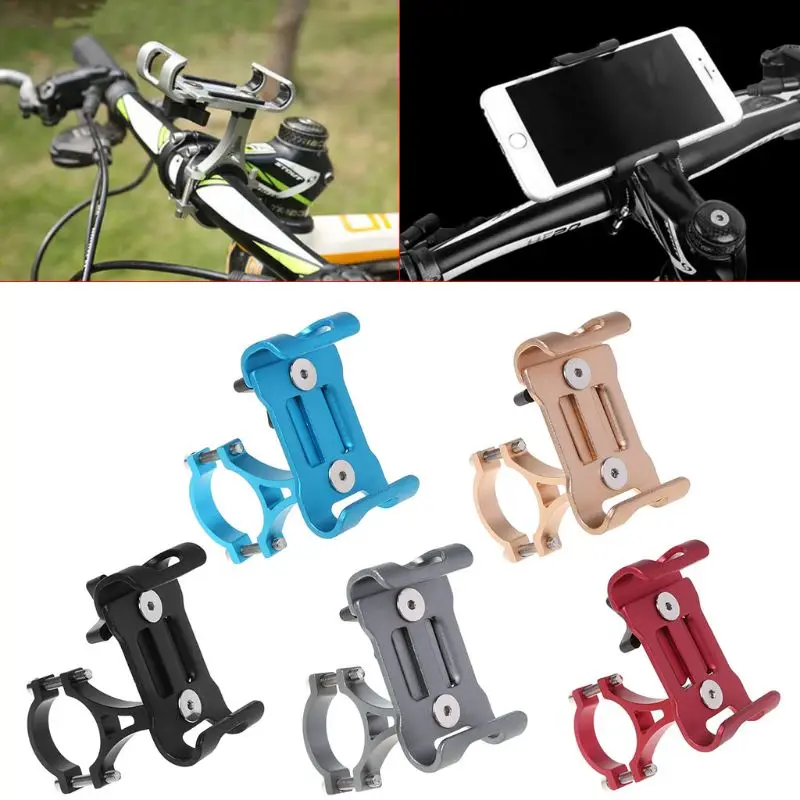 

360 Degrees Mobile Phone Holder Bicycle Mount Cycling Bracket Aluminum Alloy For 3.5''-6.5''