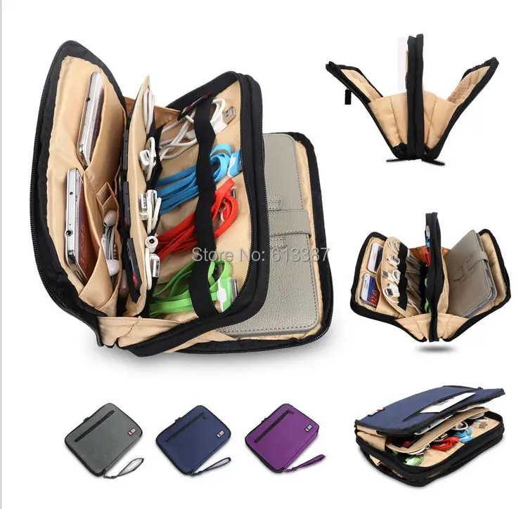 Tablet Case Sleeve Pouch USB Flash Drive Cable Organizer for iPad mini