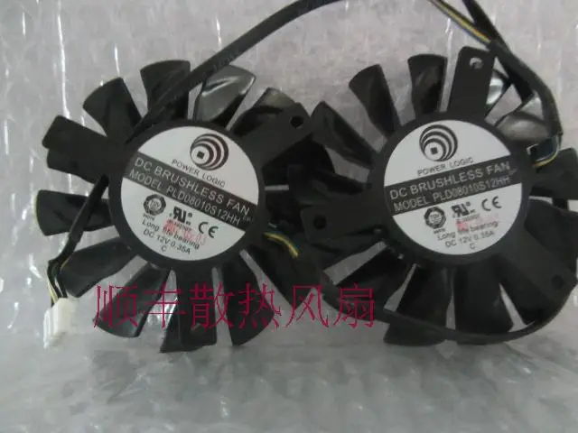 Оригинальный MSI R6790 R6850 570 580GTX N460GTX PLD08010S12HH DC 12V0.35A четырехконтактный