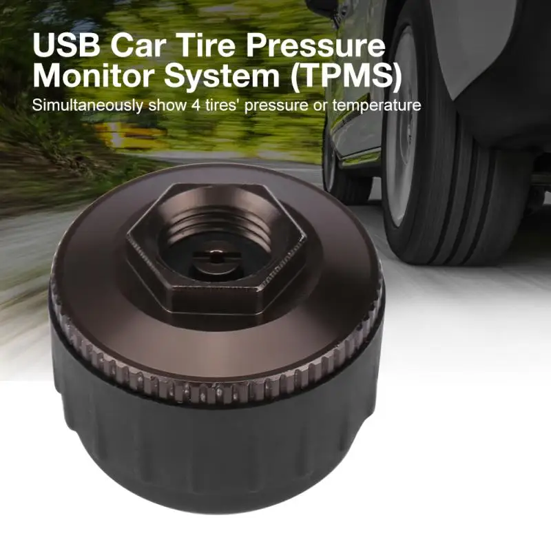 USB Tire Pressure Monitor System TPMS External Sensors for Android Car