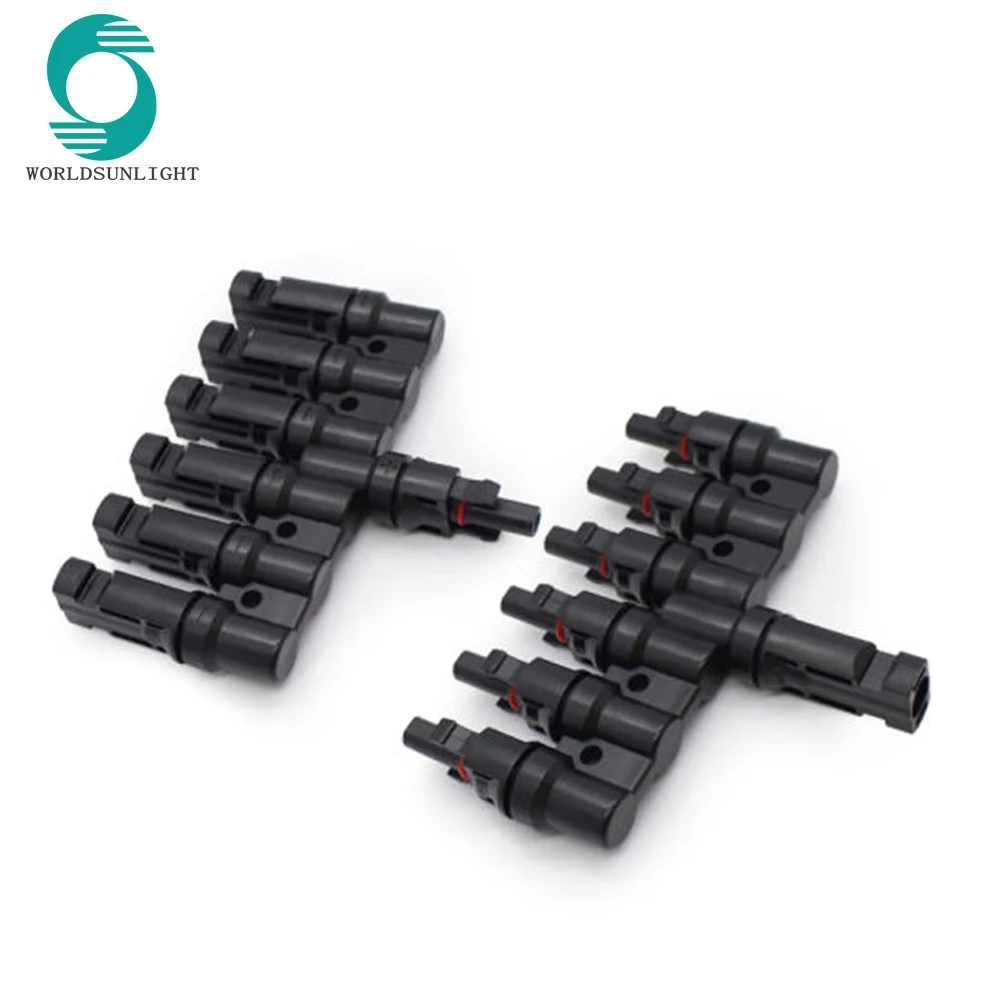 

WSPVT6 Male and Female MC4 T 6 to 1 Multi Branch Solar Cable PV Connector