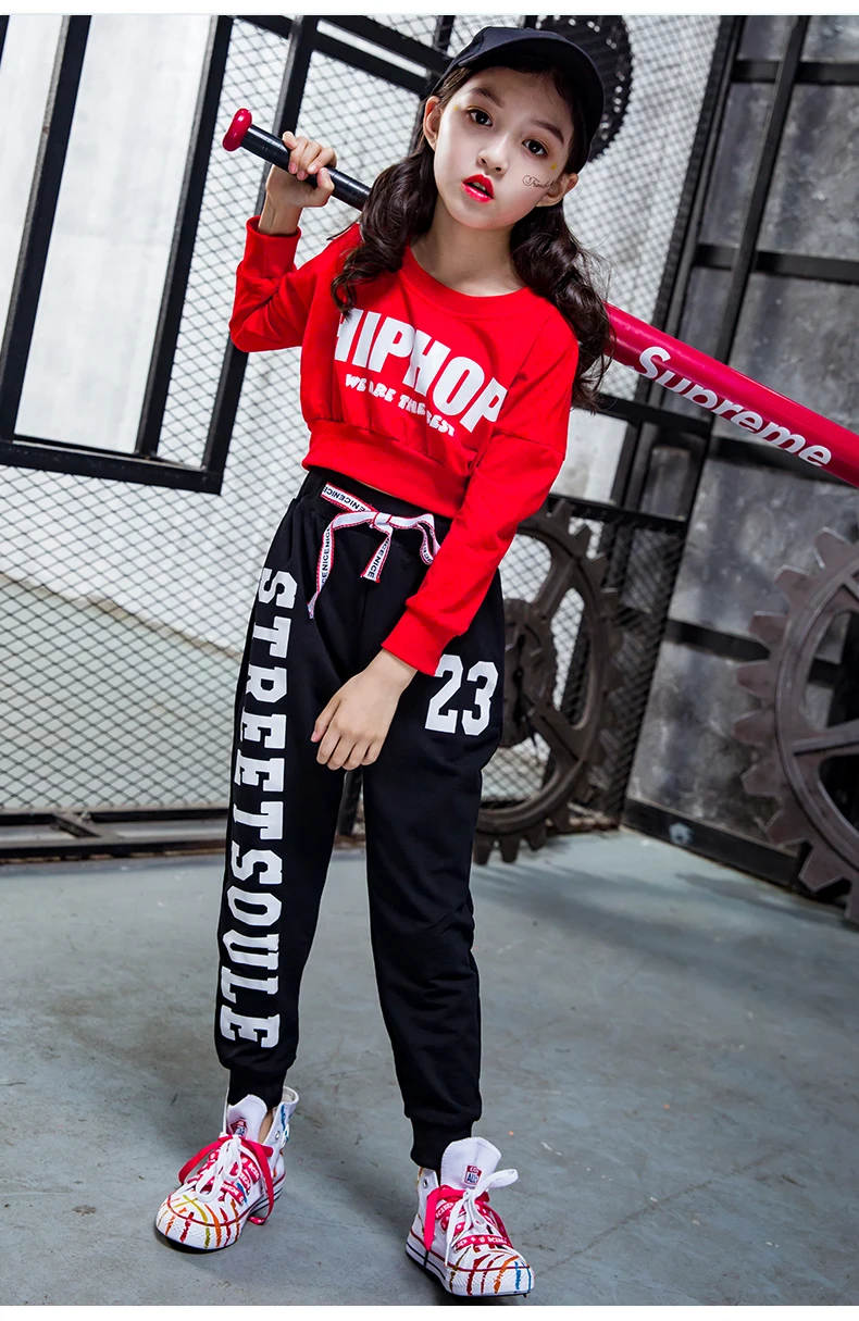 Street Dance Costumes Suit Girls_10