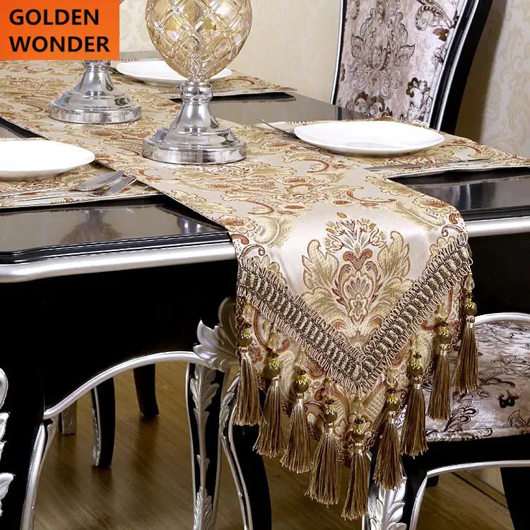 

European Luxury Modern Minimalist Table Runner Tablecloth Embroidered Table Runners Table Flag Dinner Mats Home Textile