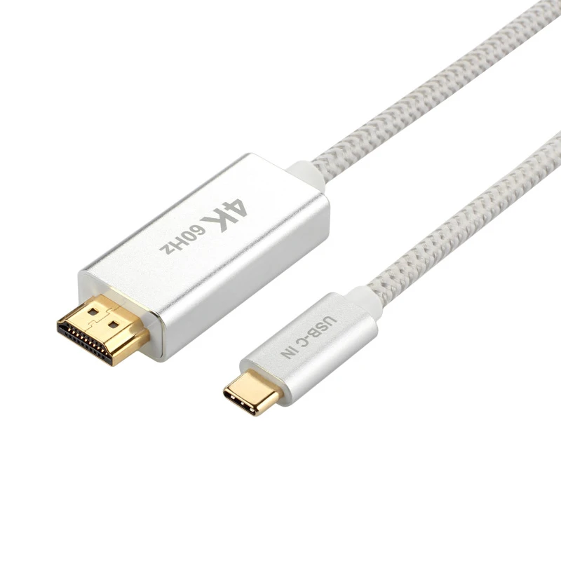 

USB C to HDMI Cable(4K@60Hz), USB Type-C to HDMI Cable [Thunderbolt 3 Compatible] for MacBook Pro, Surface Book 2, iMac