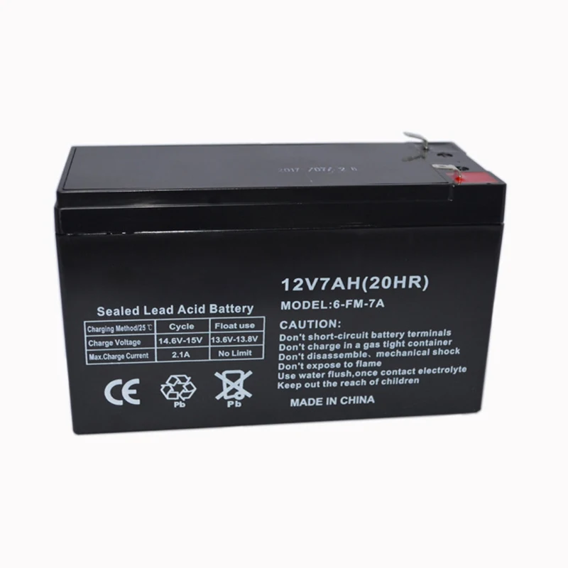 12V 7.0AH герметичные батареи для хранения свинцово-кислотный перезаряжаемый светильник для аварийной ситуации детский автомобиль
