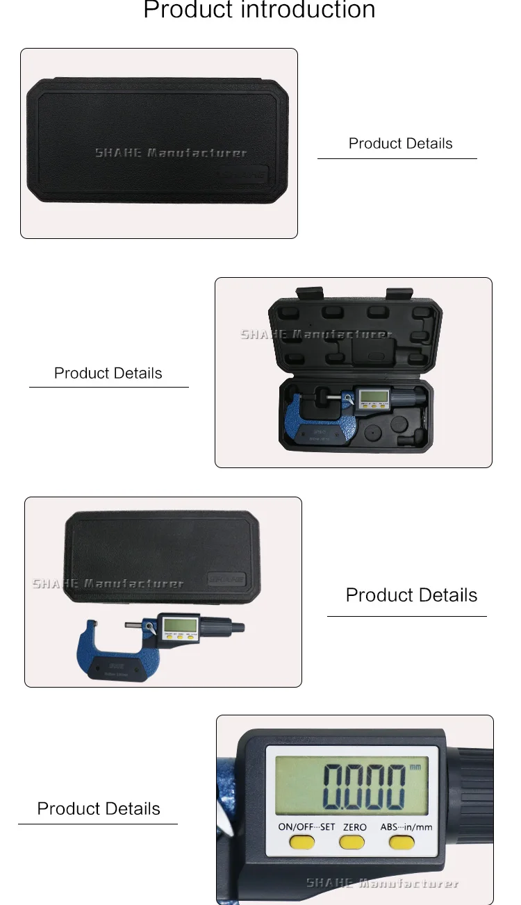 25-50 мм цифровой микрометр, Электронный микрометр 0,001 мм микрон, внешний микрометр, калибр, измерительные инструменты