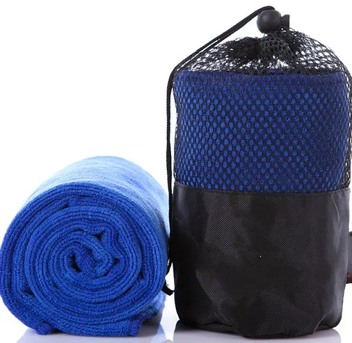 Горячая 30*100 см тренажерный зал cпортивное полотенце из микрофибры tohers быстросохнущее дорожное полотенце с сумкой - Цвет: Тёмно-синий