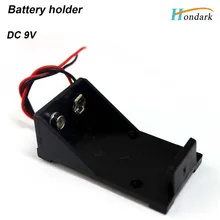 9В батареи держатель контейнер под элемент питания DC9V батарея чехол батарея корпус с 6 ''UL1007 провода, 200 шт./лот