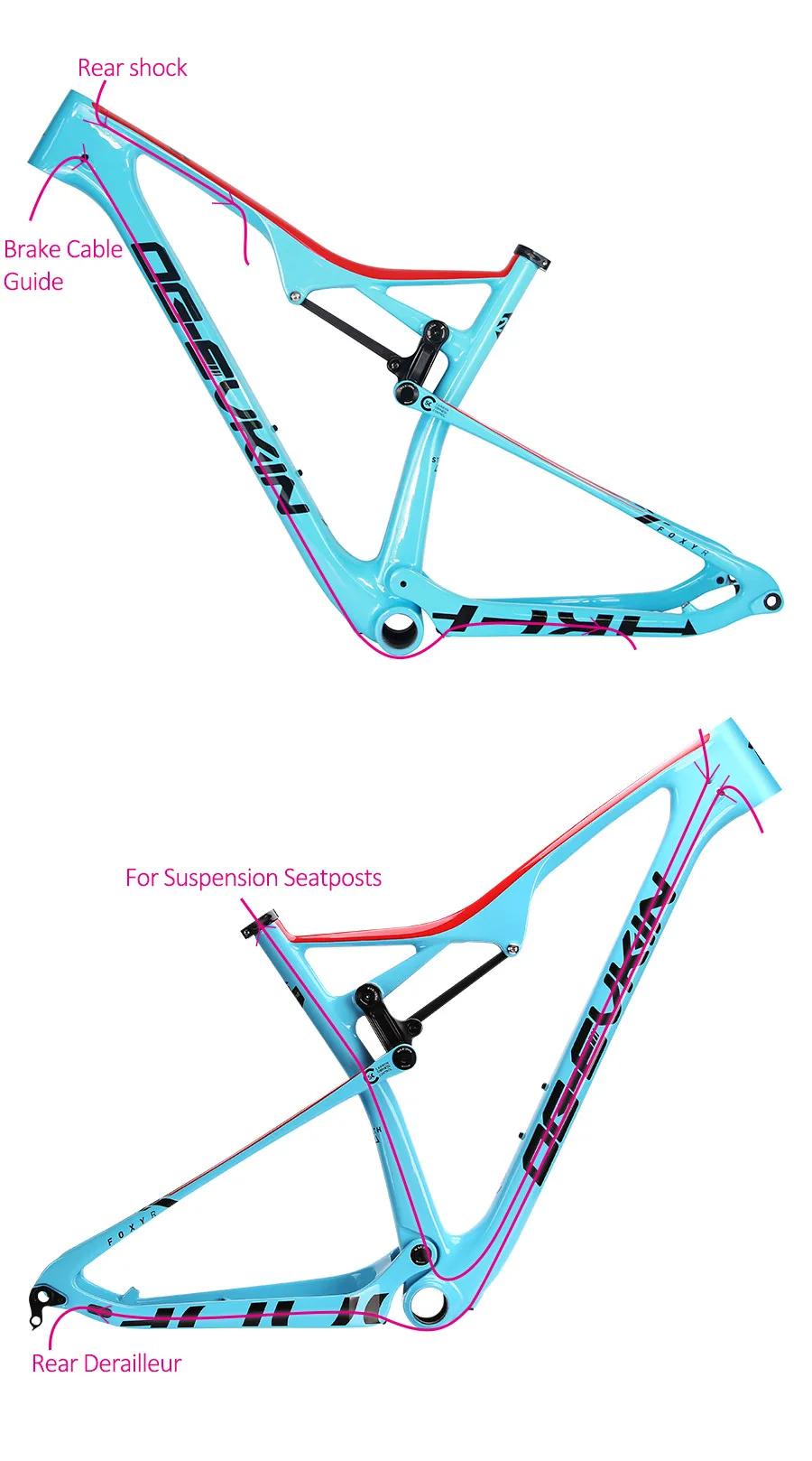 Sale OG-EVKIN CF-049 Mountain Bike Frame (XC) T800 Carbon MTB Frame Glossy 29er Carbon Fiber EPS Molding Carbon Bicycle Frame 7 Sale OG-EVKIN CF-049 Mountain Bike Frame (XC) T800 Carbon MTB Frame Glossy 29er Carbon Fiber EPS Molding Carbon Bicycle Frame 7