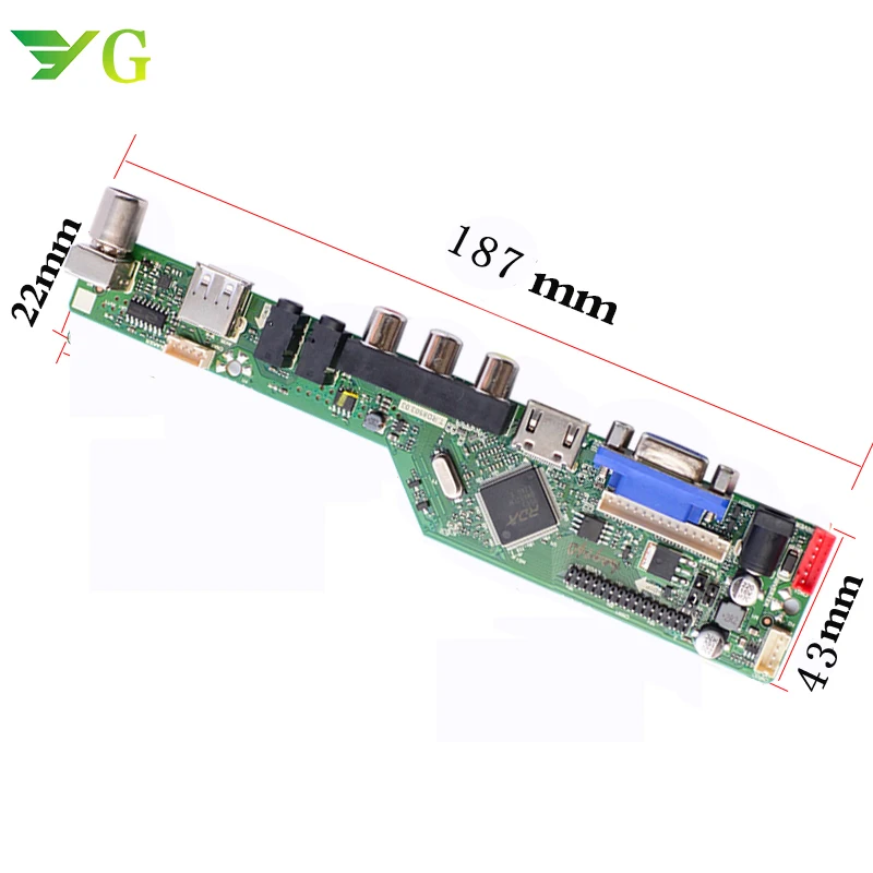 T. RD8503.033 8501 Универсальный ЖК-светодиодный контроллер для телевизора SKR.03 драйвер платы ТВ/ПК/VGA/HDMI/USB+ ИК+ 7 клавишная кнопка+ remate Замена v59 v56