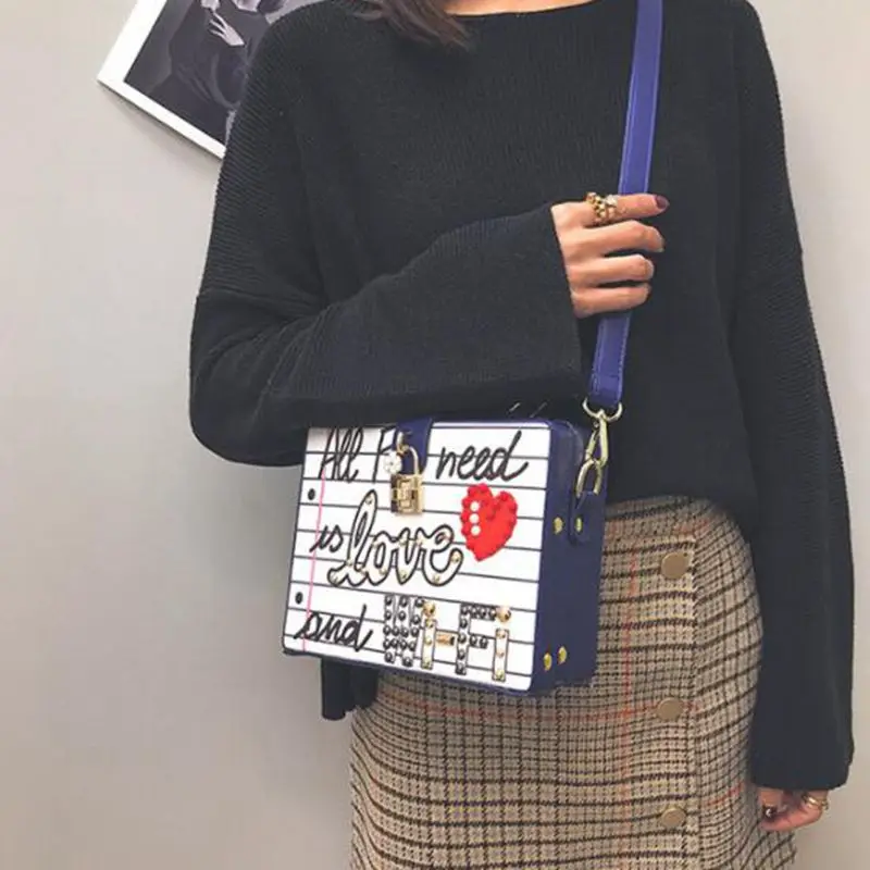 Delle Perla Partito Signore Borse Messaggero Lettera Femminile Borsa Casual Modo Della Rivetto b Forma Del Di Crossbody Diamanti Ll370 Arrivo Scatola A aaIUn67q