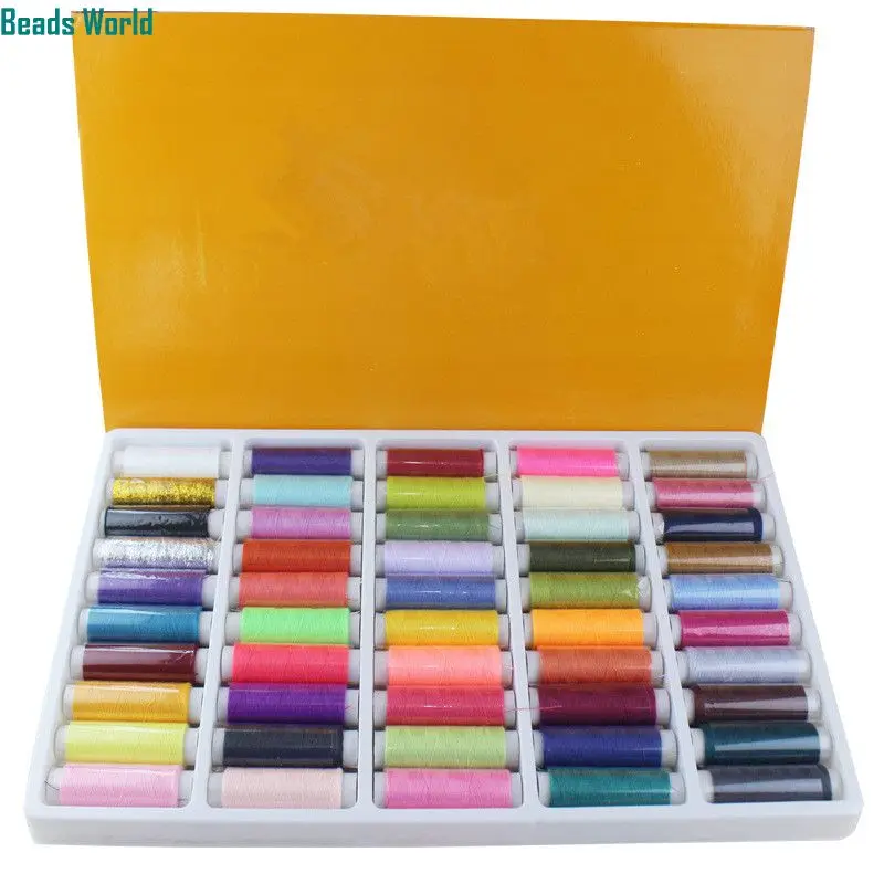 

Top Quality Sewing Thread Hand Sewing Promotions Spools 1 Set(50 Color) Polyester 150 Yard/Color Random Mixed