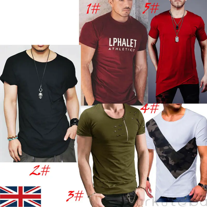 Британская Горячая Мужская рубашка с коротким рукавом Йога свободные рубашки