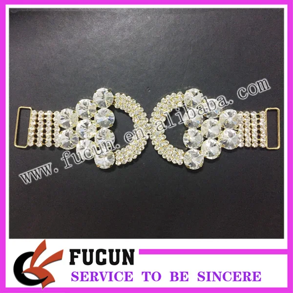 (30 шт./лот) Мерцание золота со стразами разъем для конкурс купальник|rhinestones connectors