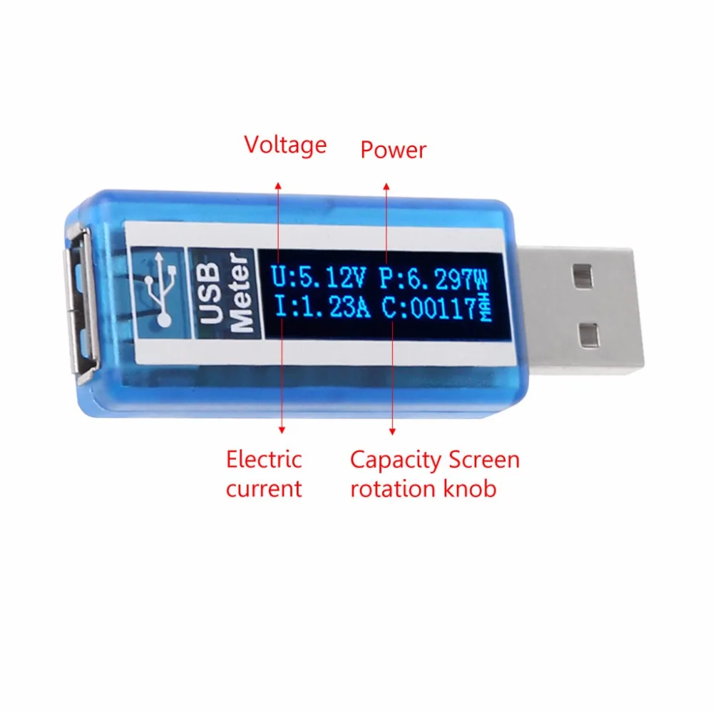 USB OLED Tester Voltmeter Ammeter Power Capacity Meter Voltage Current Monitors Tester Tools