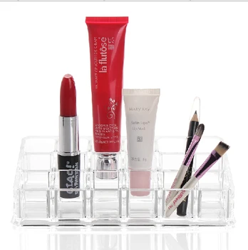 

Cosmetic 18Lipstick Makeup Organizer Display Case Stand Storage Clear Acrylic cheap gift boxes