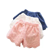 Кружевные шорты принцессы для маленьких девочек; сезон лето-весна; Детские шорты для девочек; одежда для маленьких девочек