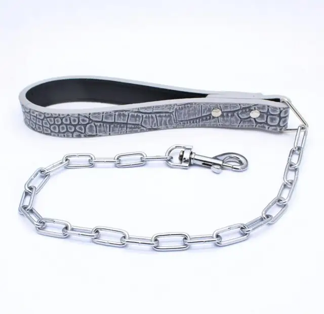 High Quality Strong pet Dog chain leash large and medium sized PU short