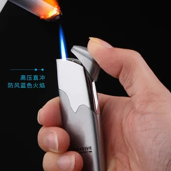 

Windproof Spitfire Inflatable lighter Fashion cigarette Metal lighters Windproof smoking Grinding Wheel Lighter Outdoor Tools