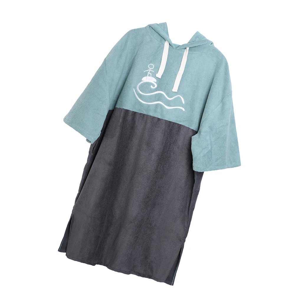 Beach Surf Poncho Quickly Dry Wetsuit Hooded Towel for Men Women Swimming Robe Dress Suit Changing at Poll and Beach
