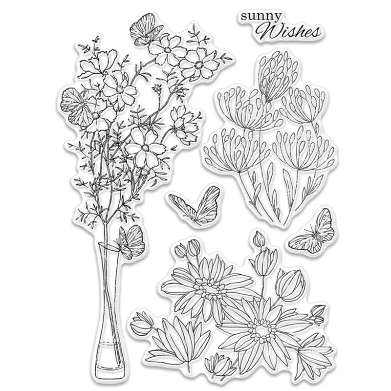 

Sunny Wishes Transparent Clear Silicone Stamp/Seal for DIY scrapbooking/photo album Decorative clear stamp sheets FXL0327