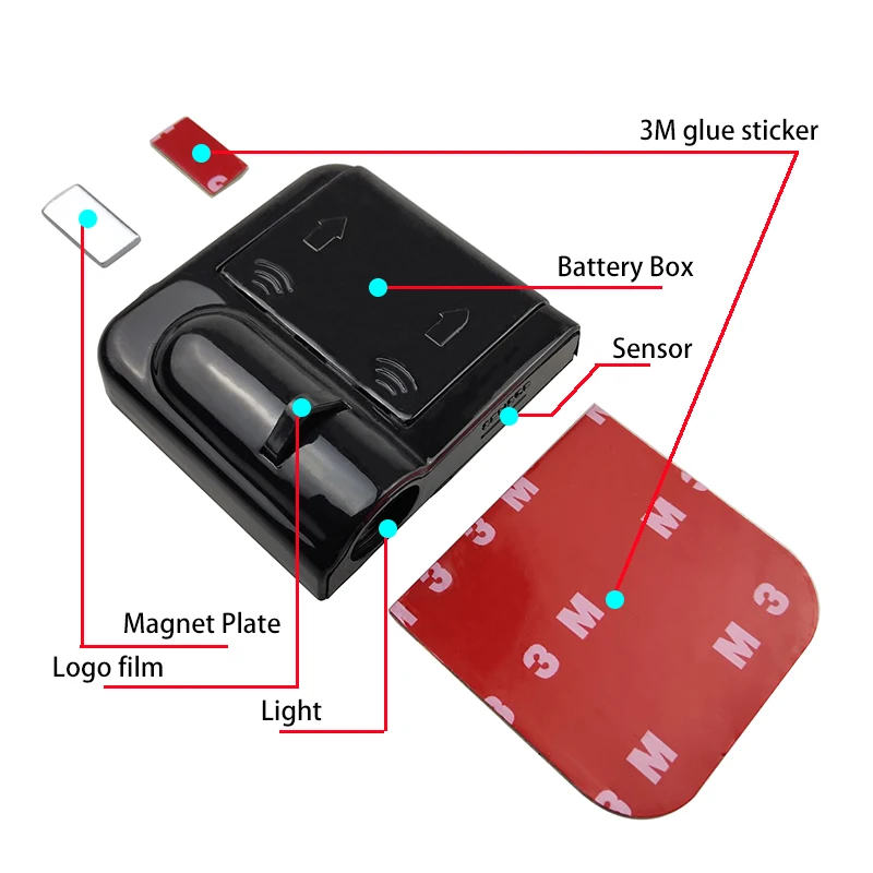 1PC Universal Wireless Car Door Welcome Logo Light Projector LED Laser Lamp