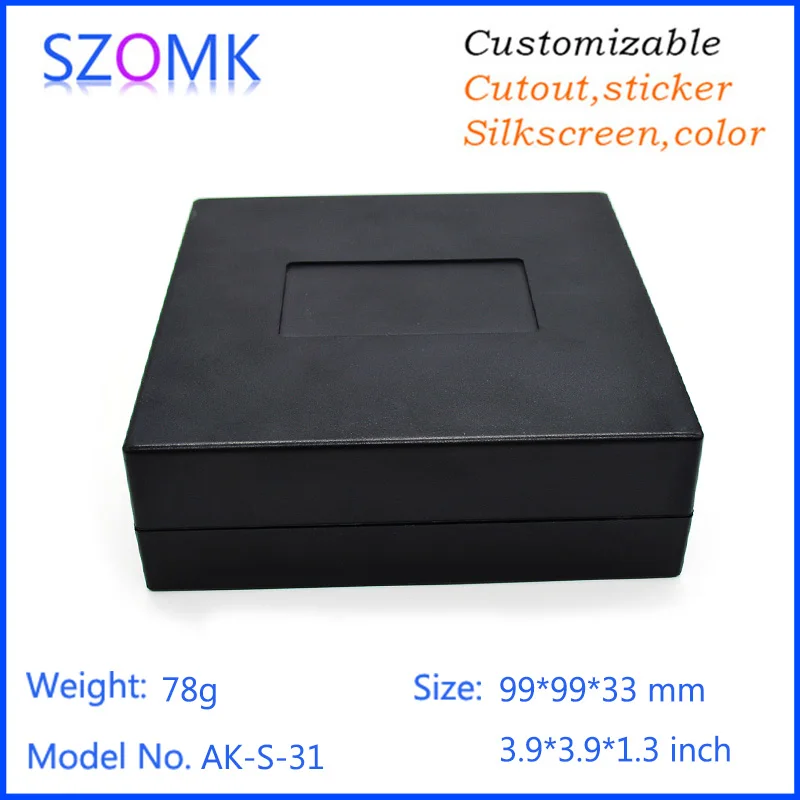 

standard plastic box enclosure electronics (1pcs) 99*99*33mm abs enclosure electronics switch box diy electronic plastic housing