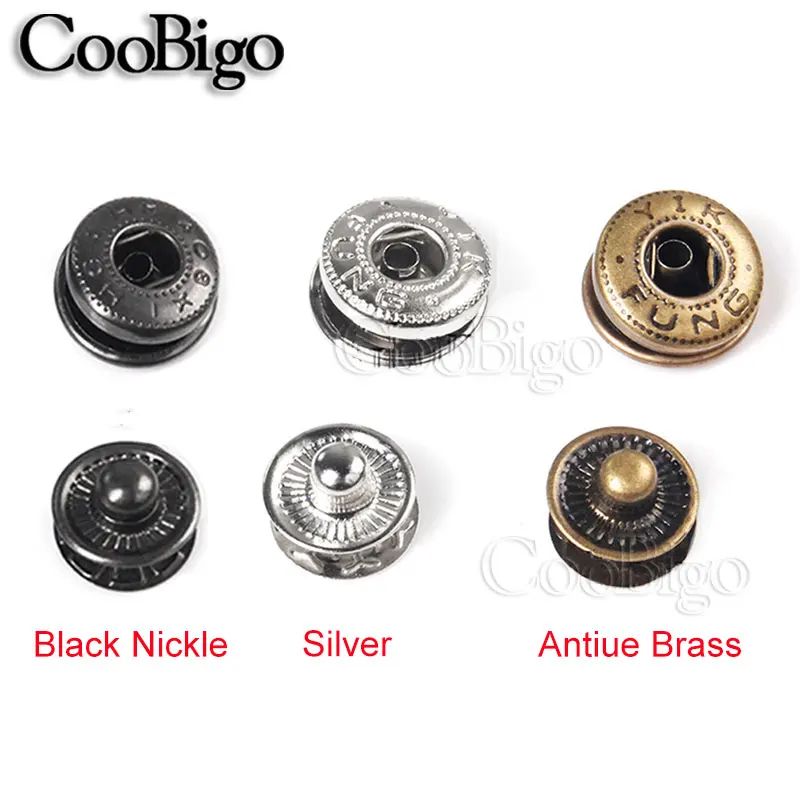 50 шт. 12 мм кнопки металлические кнопки для шитья кожевенное ремесло одежда сумки обувь браслет ремень