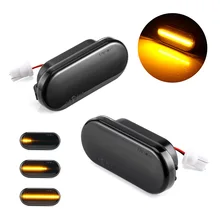 2 шт. поворотные сигнальные огни янтарные для Ford Focus MK2 Galaxy C-Max Динамический светодиодный боковой маркер для SEAT Leon To светодиодный o 1 м Ibiza 6L
