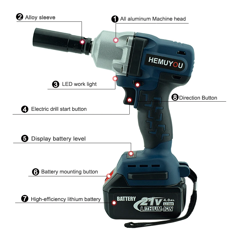 21v Brushless Electric Wrench Lithium Ion Battery Impact 21v Brushless Electric Wrench Lithium Ion Battery Impact Tools Cordless Grade Drill In Wrenches From On
