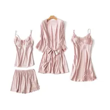 Для женщин сексуальный халат платье наборы для ухода за кожей сезон: весна-лето ремень Nightrobe Спагетти ремень кружево Плюс размеры шелк