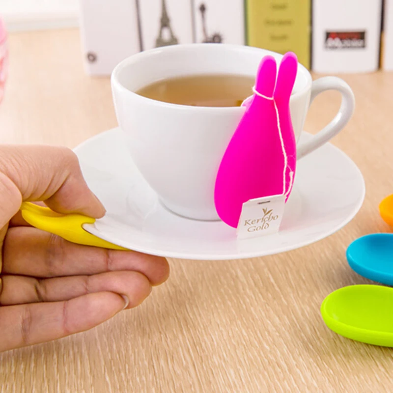 2016 3pcs/lot Cute Bunny Versatile Silicone Mat Tea Bags Tea Bags