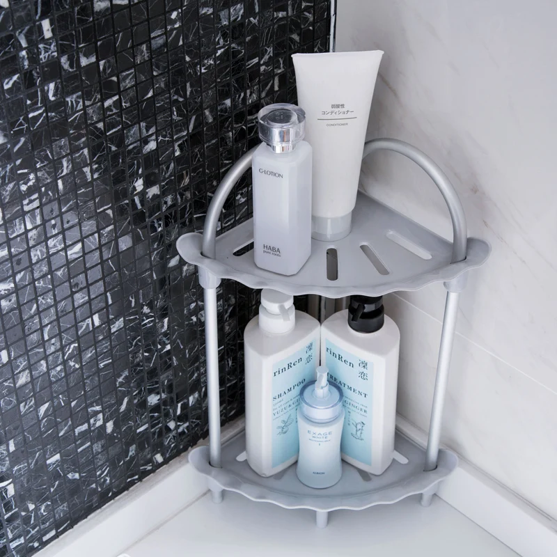 Floor triangle racks bathroom wash shelf bathroom corner wash plastic