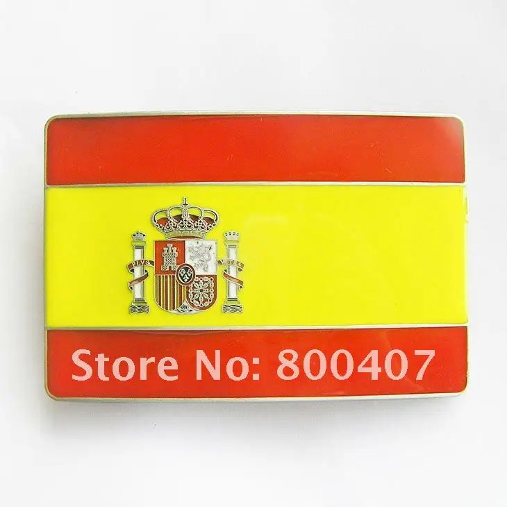 

Retail Distribute Spain Espana Spanish Flag Belt Buckle BUCKLE-FG007 Free Shipping