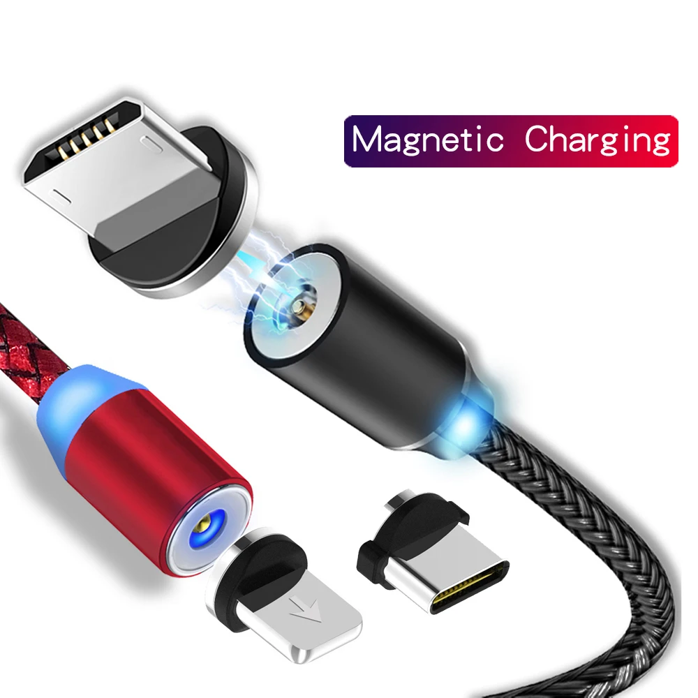 

Magnetic USB Charger Cable for Iphone Lighting Magnet Charging Cable USB Type C Micro USB Adapter Charging Cable Data Wire Cord