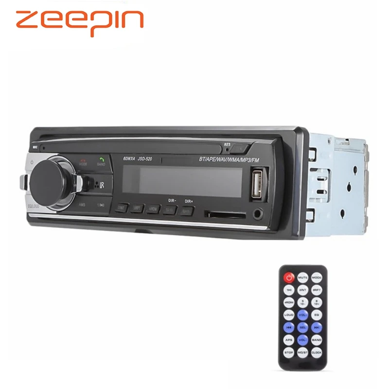 Bluetooth Car MP3 Player Audio Stereo 4X60W Car Radio 12V In Dash 1 Din