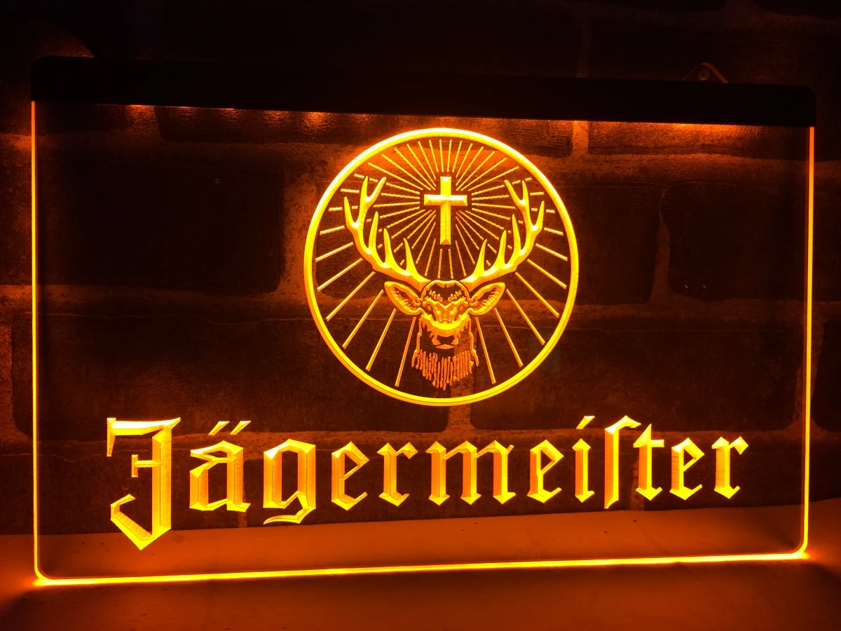 Светодиодный неоновый знак LR061 Jagermeister с головой оленя|Таблички и знаки| |
