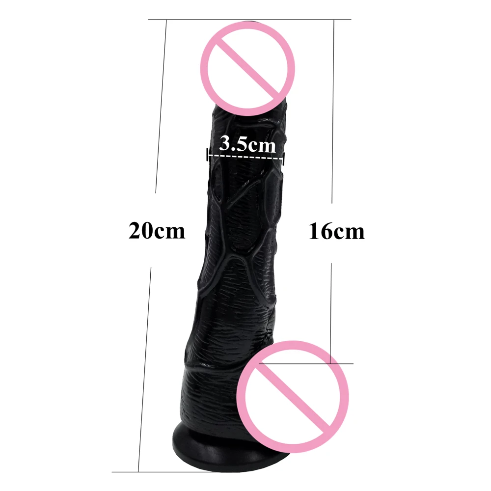 Utinta Leptura 19.5cm Whopper Black Realistic Dildos Sucker Dick for Women Erotic Sex Toys Simulation Male Penis Adult Products