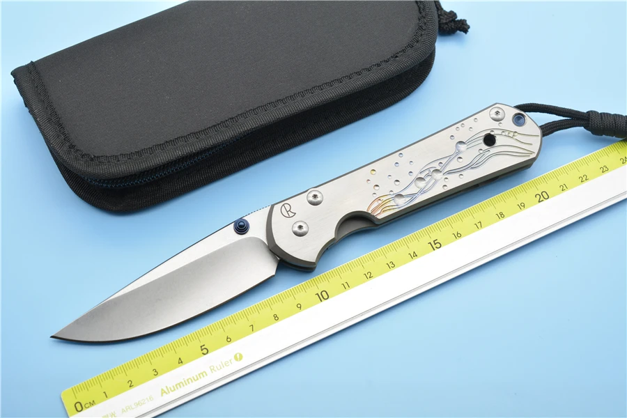 XS EDC Flying Titanium Alloy Handle D2 Steel Blade Open Camping Survival Outdoor Hunting EDC Tool