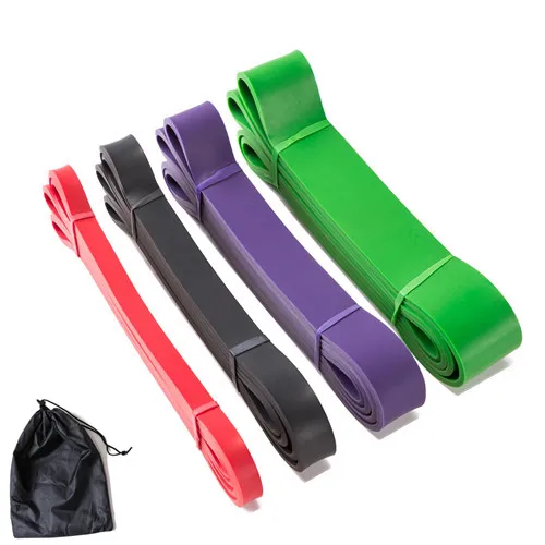 Набор из 4" Резистивных полос 208 см для фитнеса, подтягивающий Кроссфит, силовой латексный эспандер, Висячие ленты для йоги, ленты для тренировок - Цвет: SET5