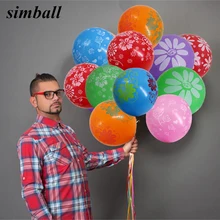 100 шт. 12 дюймов с цветным изображением латексные шарики с принтом на день рождения Свадебная вечеринка украшения Детские воздушные шары Рождественский шар