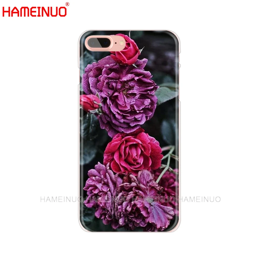 HAMEINUO Модный чехол для мобильного телефона с фиолетовыми летними пионами цветами
