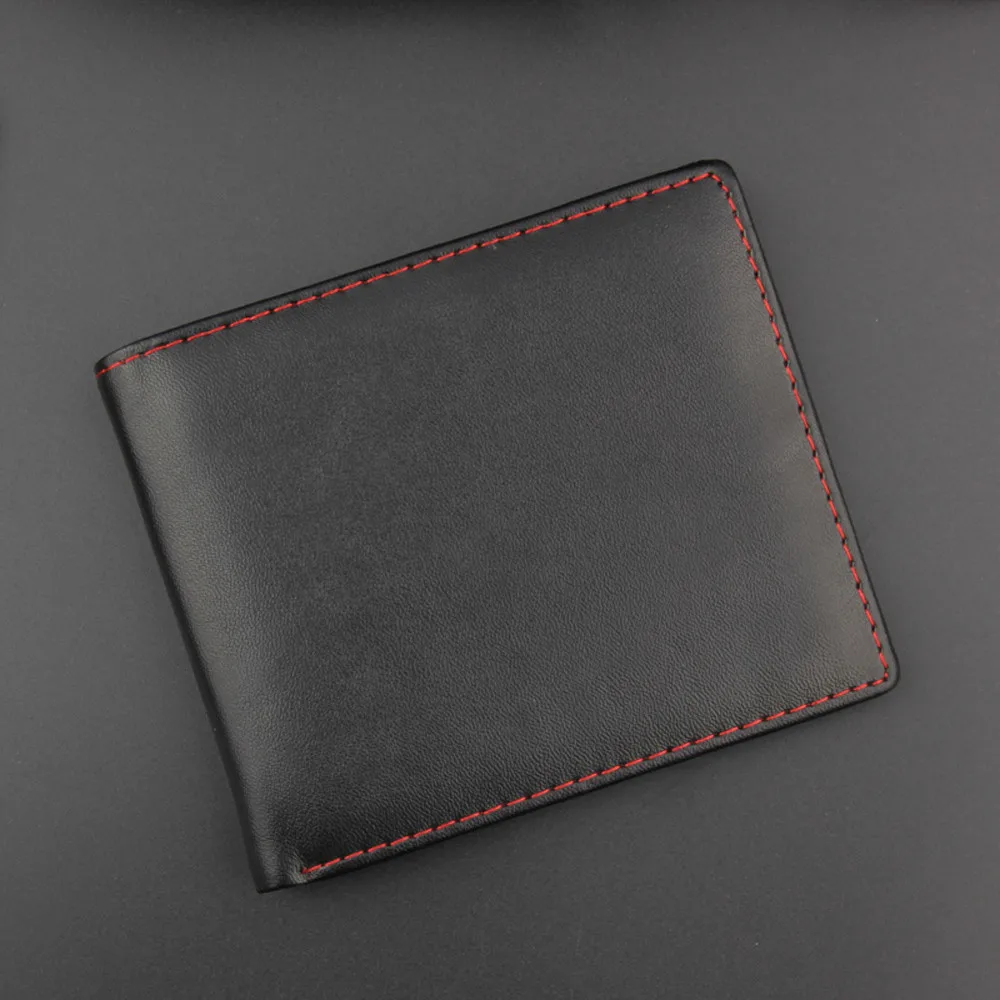 

Slim Leather ID/Credit Card Holder Bifold Front Pocket Wallet with Blocking Business card holder 100% genuine leather
