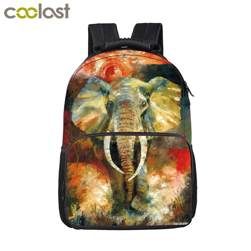 Рюкзак с изображением лошади/льва/тигра/волка/Совы для женщин и мужчин, Повседневная сумка для подростков, мальчиков и девочек, детские школьные сумки, студенческий рюкзак - Цвет: 17 MZB57