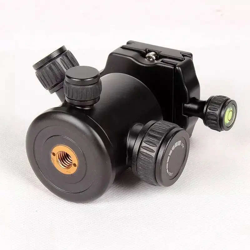 New QZSD-02 Aluminum Tripod Ball Head Ballhead + Quick Release Plate for Pro Camera Tripod, Max load to 15kg